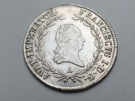 🇦🇹 Austria 20 kreuzer 1809 A *XF+* Silver. Very rare state