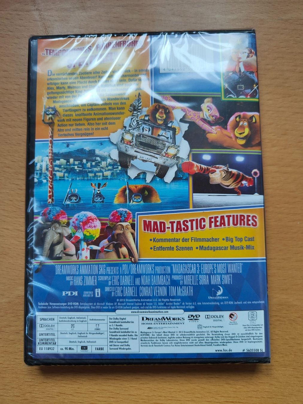 Tutti i DVDs: DVD "Madagskar 3" DreamWorks – Nuovo e nell'imballaggio originale da Winterthur venduto da Heftith 1