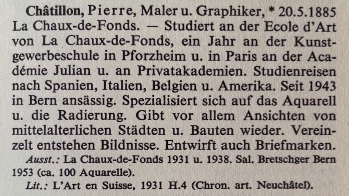 Dipinti: Chatillon Pierre (1885-1974) – Usato da Grosshöchstetten venduto da Perle1951 4