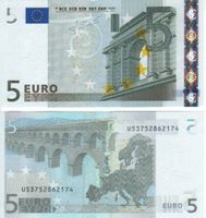 5 Euro U Frankreich printer L028 signatur trichet unc