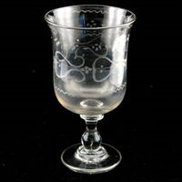 1 grand vase verre gravé 19e 23 cm Glasvase graviert
