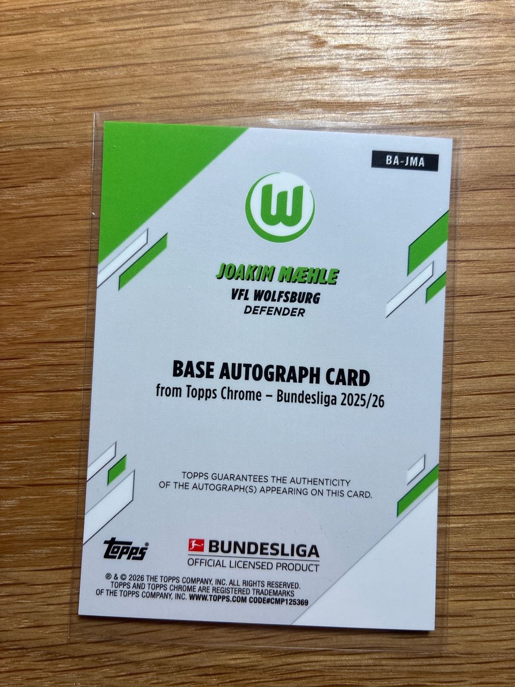 Topps Carte collezionabili: Topps Chrome Joakim Mähle Wolfsburg /52 – Usato da Wangenried venduto da Garagara 1