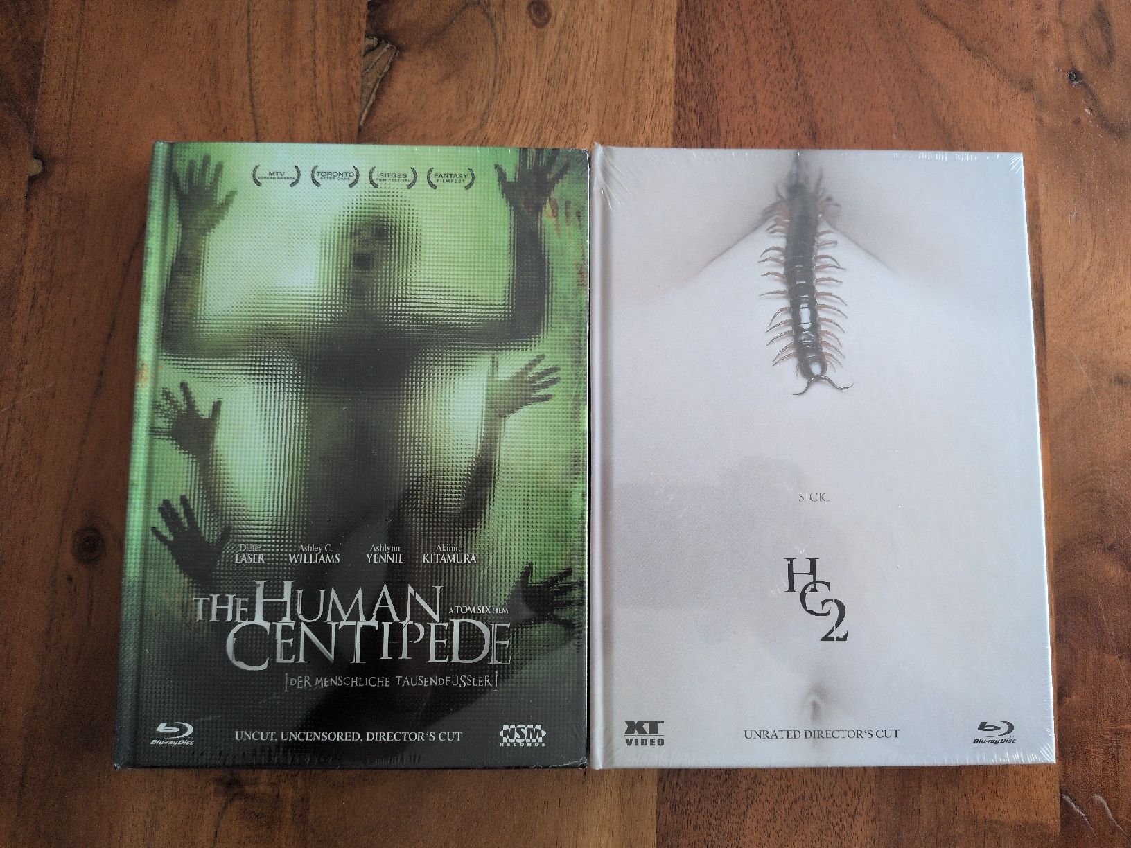Tutti i DVDs: The Human Centipede Mediabook 1+2 Blu-ray uncut  – Nuovo e nell'imballaggio originale da Thun venduto da Pizzamike