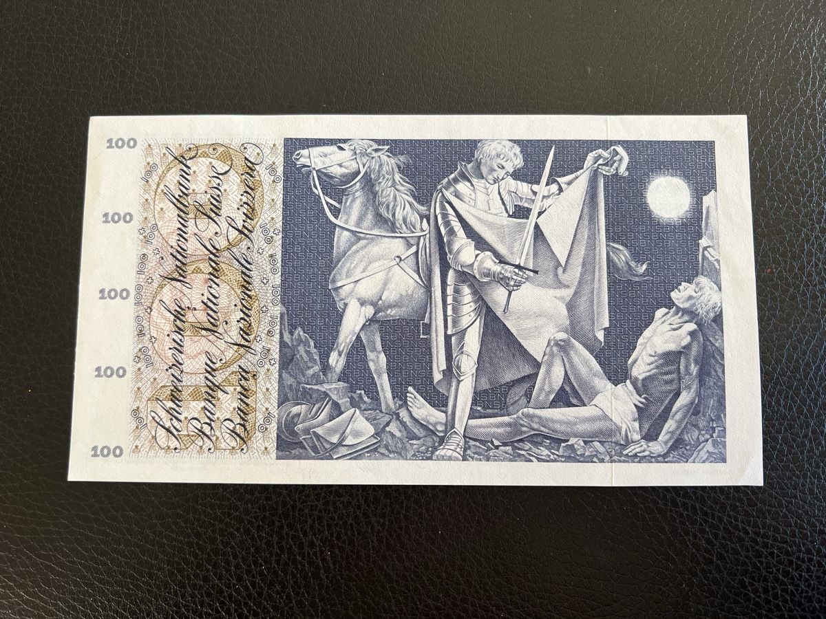 Banconote: NEUE Schweizer 100-Franken-Note, 7. März 1973 – Nuovo (secondo la descrizione) da Schwarzenberg LU venduto da tamirus 1