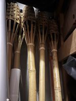 Gartenfackeln aus Bambus 6 Stück neu