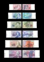 Schweizer Banknoten der 7. Serie von 1984 (Replica)