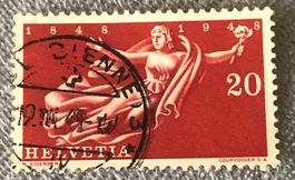 Nr.283 Helvetia mit Stempel  100 Jahre Schweizerischer 