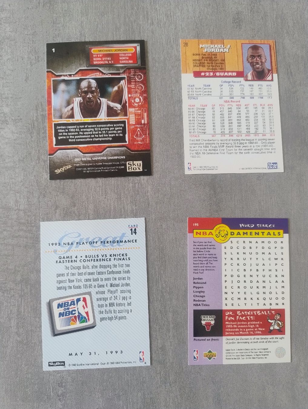 Nba Carte collezionabili: NBA 4 x cartes de Michael Jordan  – Nuovo (secondo la descrizione) da Martigny venduto da julionix 2