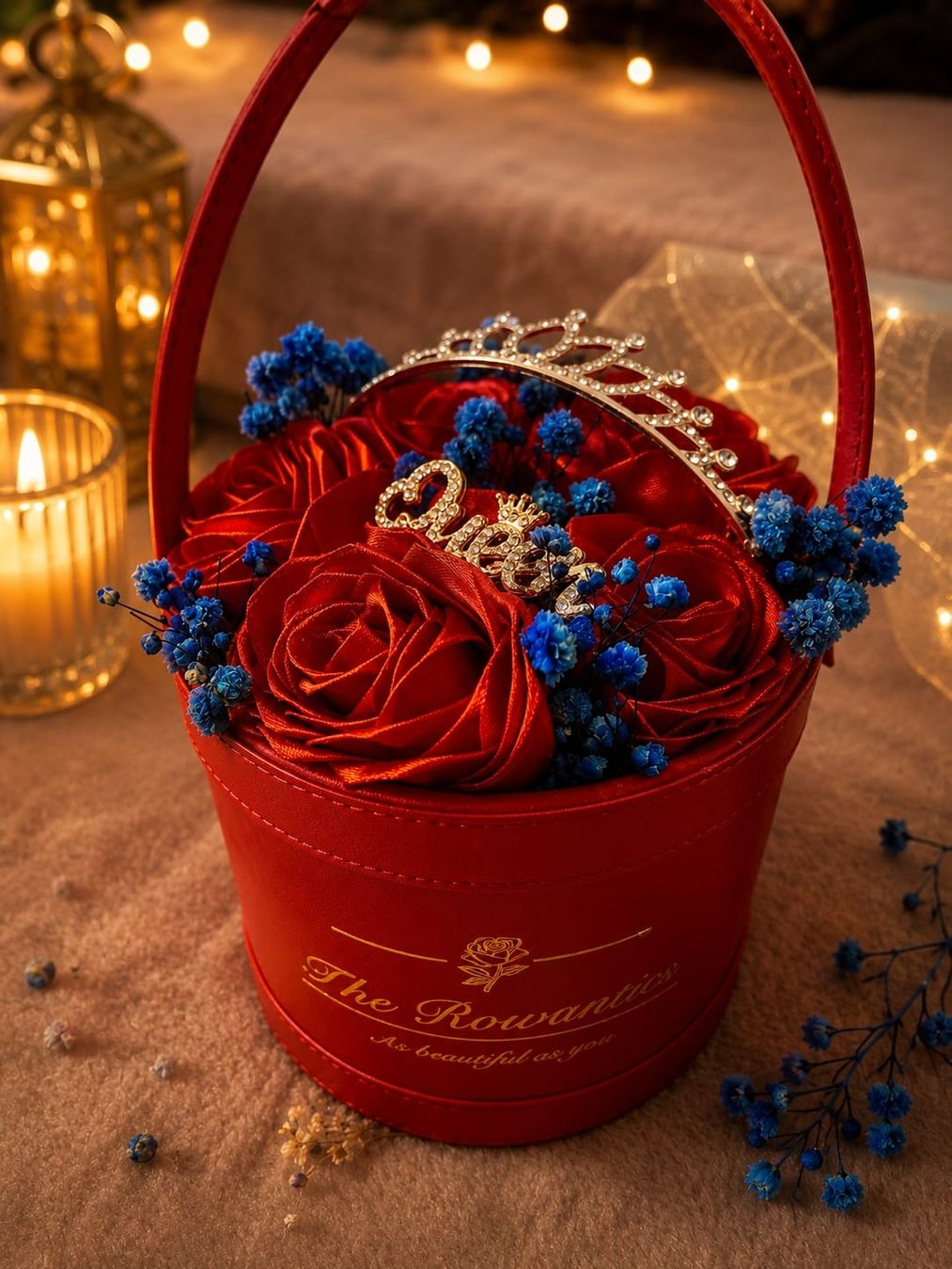 Altro in Decorazioni & Accessori: Rote Rosen Gesteck mit Krönchen Deko Romantisch Geschenk! – Nuovo e nell'imballaggio originale da Walde AG venduto da traxx02 1