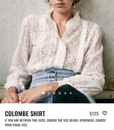Bluse Sézane Weiss Grösse S neu mit Etikett