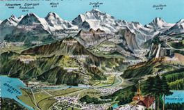 Brienzer See Thuner See Jungfrau Harder - Kulm Panorama