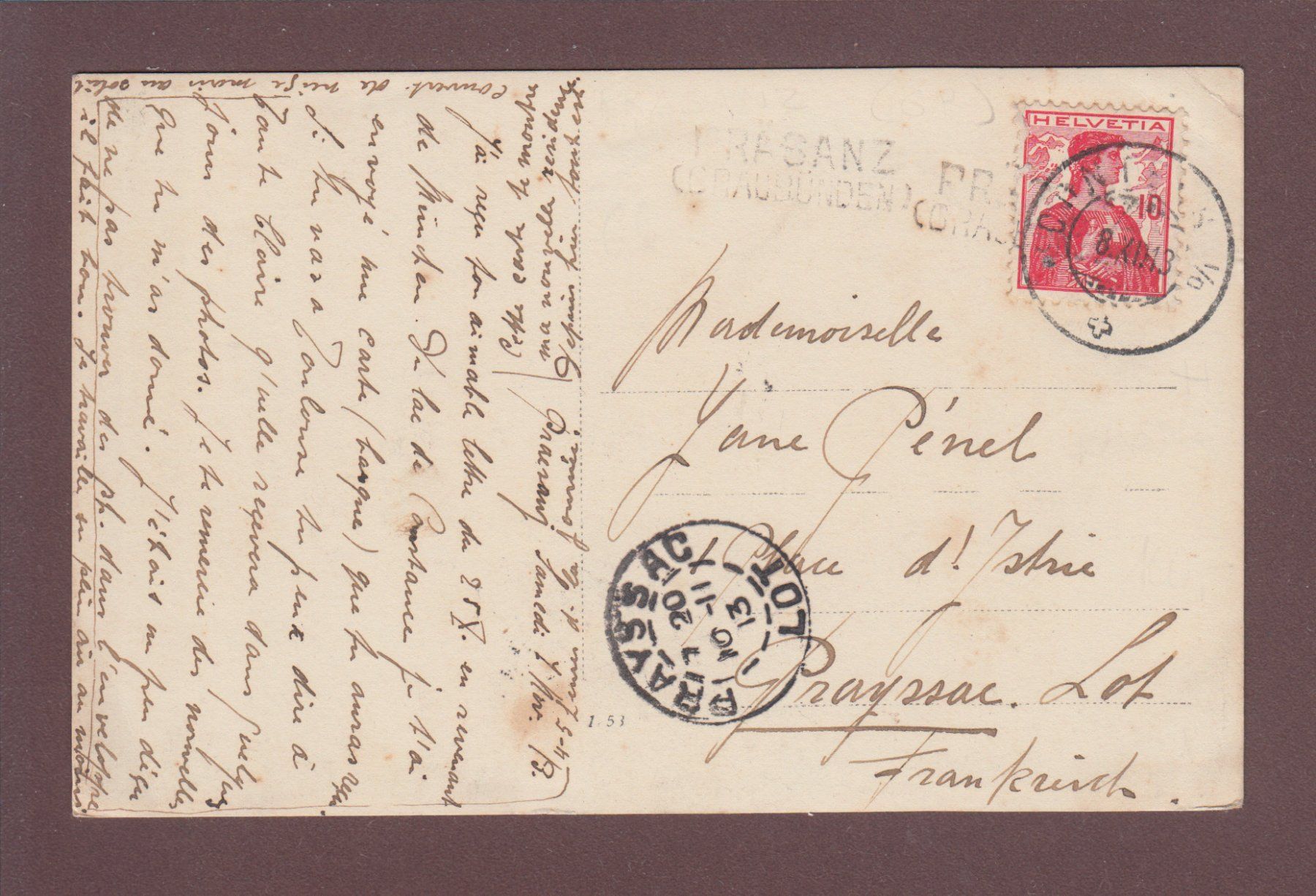 Cartoline postali: Photo - PRÄSANZ - 1913 // Eckbug // – Usato da Pully venduto da nicecards 1