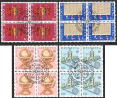 EUROPA    1982 + 1983   4 - Block   gestempelt Ersttag