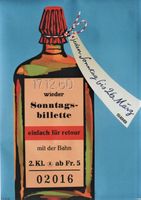 SBB REISEN - MEDIZIN FLASCHE 1960 - Original Plakat