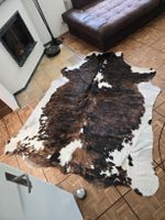 XXXL Kuhfellteppich Tricolor