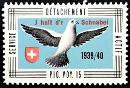 Soldatenmarke 2.WK, Det Pig Voy 15, Aufdr rot, Wi Bft 26