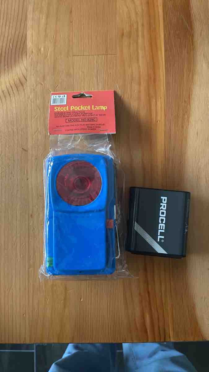 Lampen: Lampada tascabile blu, modello 828C, nuova – Neu und originalverpackt aus Monte Carasso von lau_6gmp 3