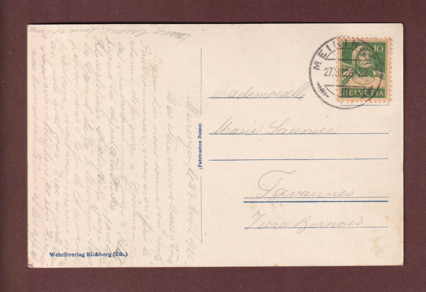 Ansichtskarten: RHONEGLETSCHER - Absturz - 1926 – Gebraucht aus Pully von nicecards-shop 1