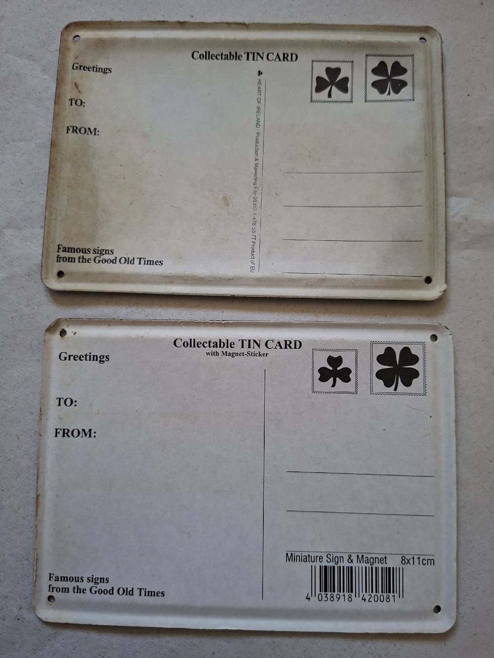 Cartoline postali: Blechkarten Set Milka Suchard Teddy Bear  – Usato da Klingnau venduto da vollmond36 3