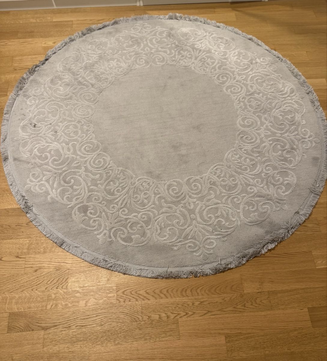Tappeti: Runder Teppich Grau mit Ornamenten – Usato da Zürich venduto da kadir58 1