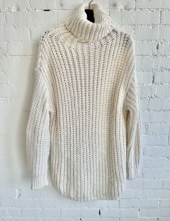 ZARA KNIT Rollkragenpullover – Offwhite / Gr. S
