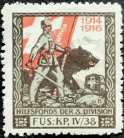 Soldatenmarke 1.WK, Füsilier Kompanie IV/38, Wi 3.Div 25