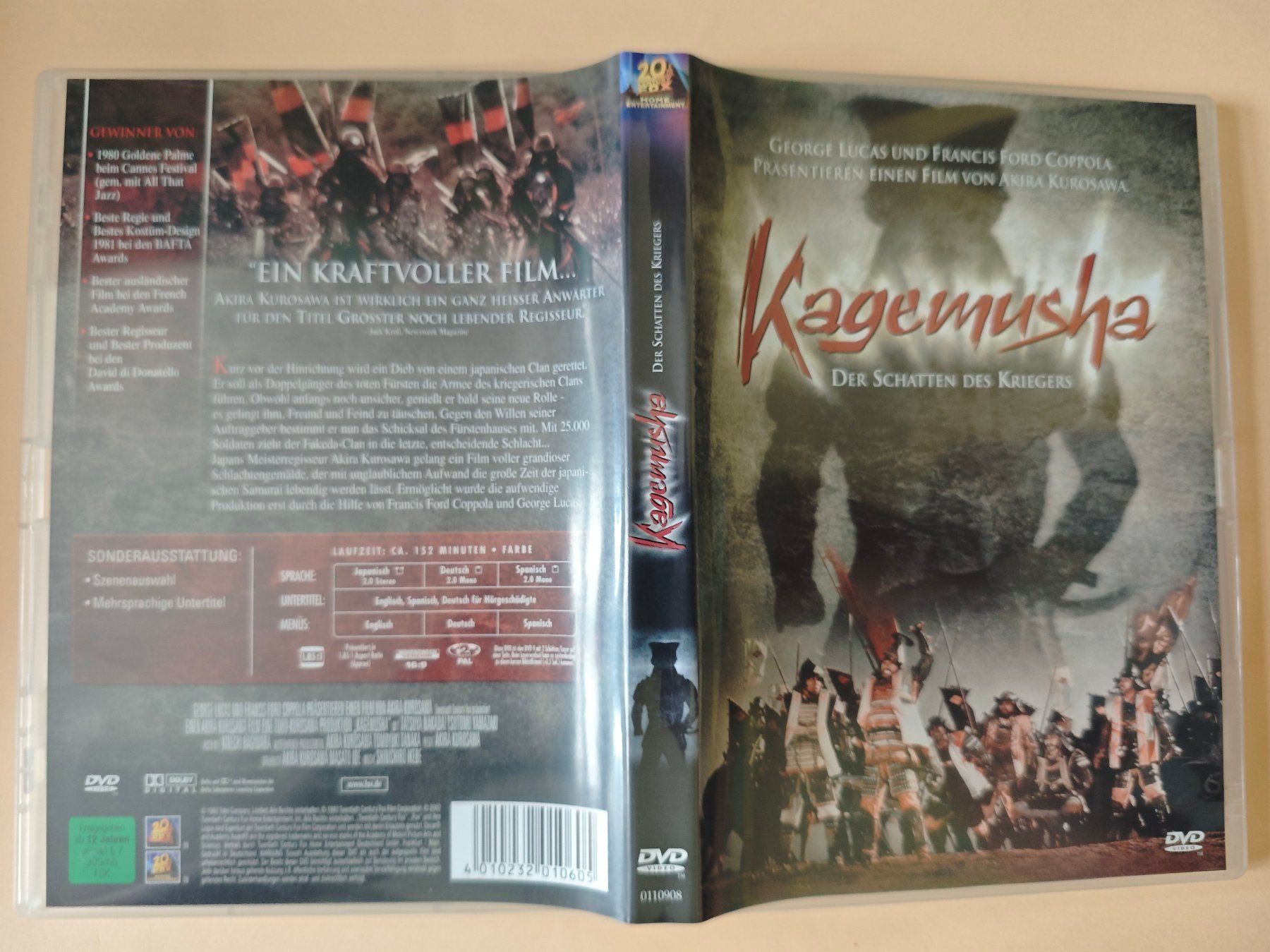 Tutti i DVDs: Kagemusha - Der Schatten des Kriegers – Usato da Laufenburg venduto da Toni5010