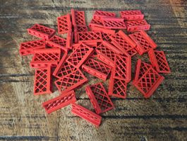 lego 3185 lot de 35 pièces Red Fence 1 x 4 x 2 Lattice