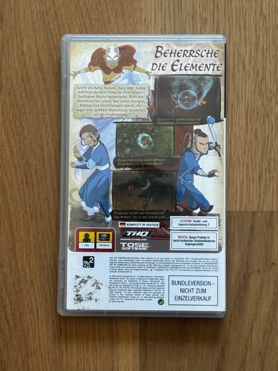 Giochi: Avatar: Der Herr der Elemente - PSP - CIB – Usato da Uster venduto da GamesAndStuff 1