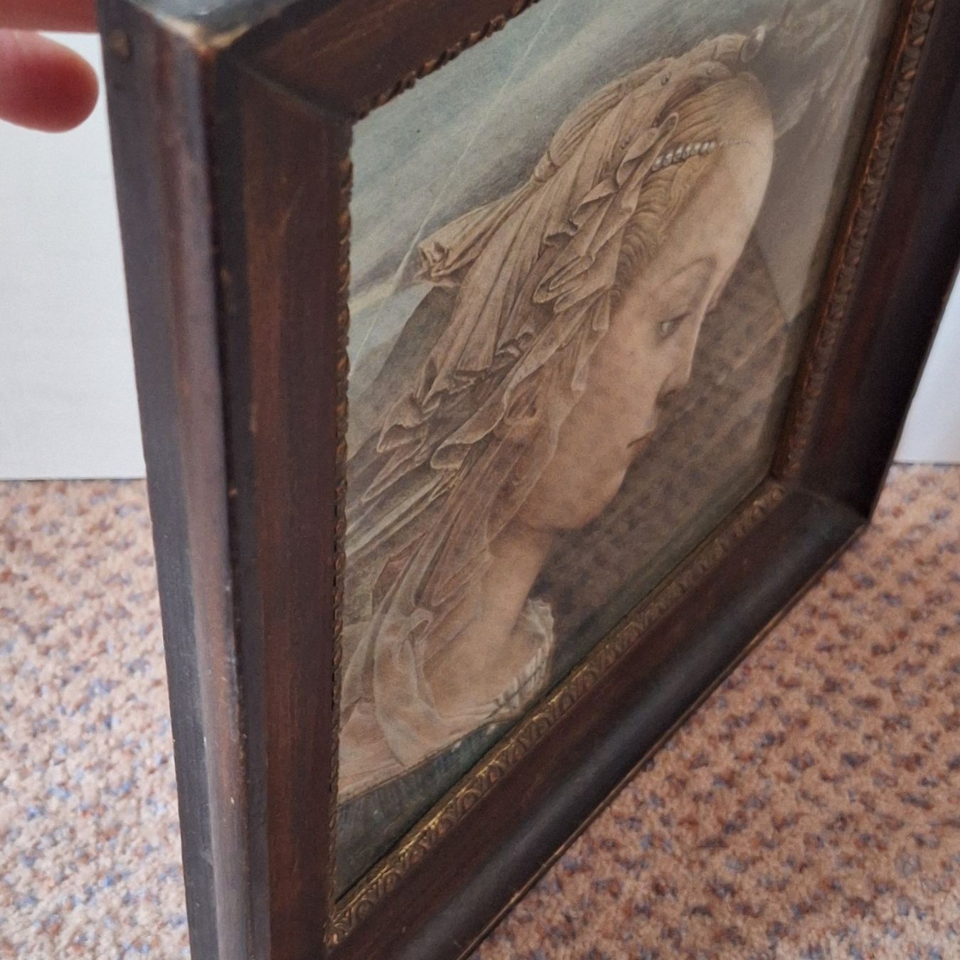 Poster & Bilder: Bild  mit altem Holzrahmen, Madonna – Gebraucht aus Winterthur von Goldpipau 1