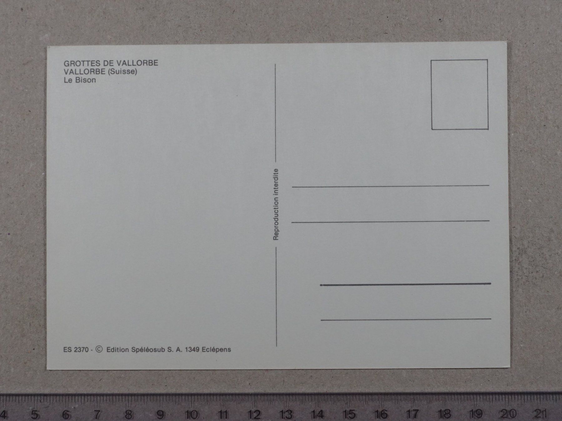 Cartoline postali: Vallorbe, grottes, Höhle – Usato da Lenzburg venduto da fh1 1