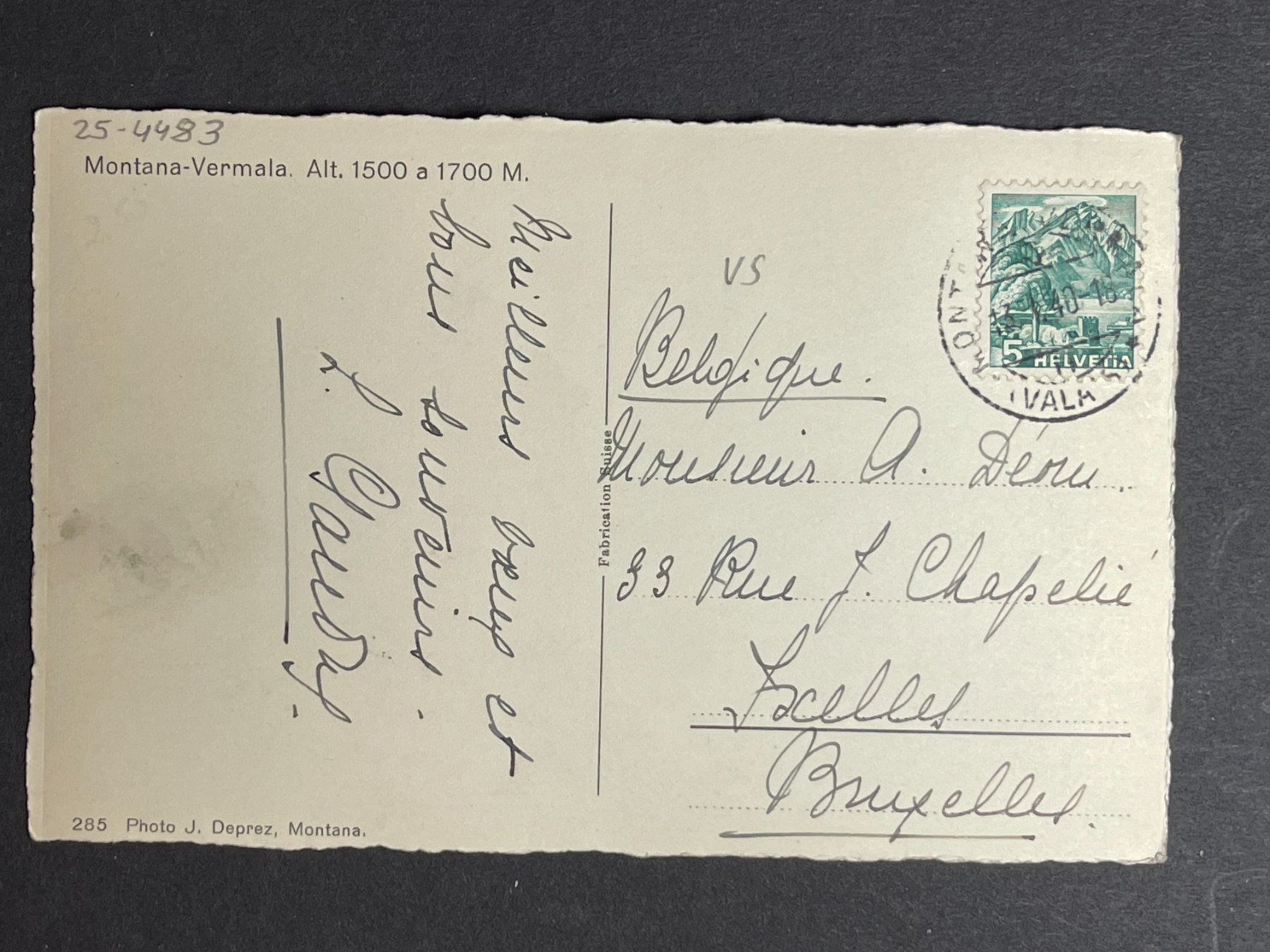 Cartoline postali: Montana-Vermala – Usato da Steg VS venduto da _vinci_ 1