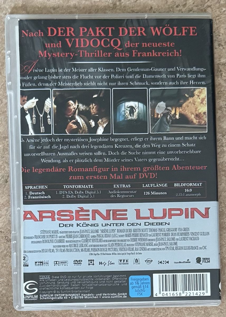 Tutti i DVDs: ARSENE LUPIN – Nuovo (secondo la descrizione) da Dietikon venduto da AndreaSch01 1