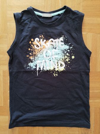 Cooles Muskelshirt Gr. 134/140 dunkelblau "Skate of Mind"