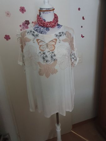 Shirt Damen mit Schmetterling XL Neu
