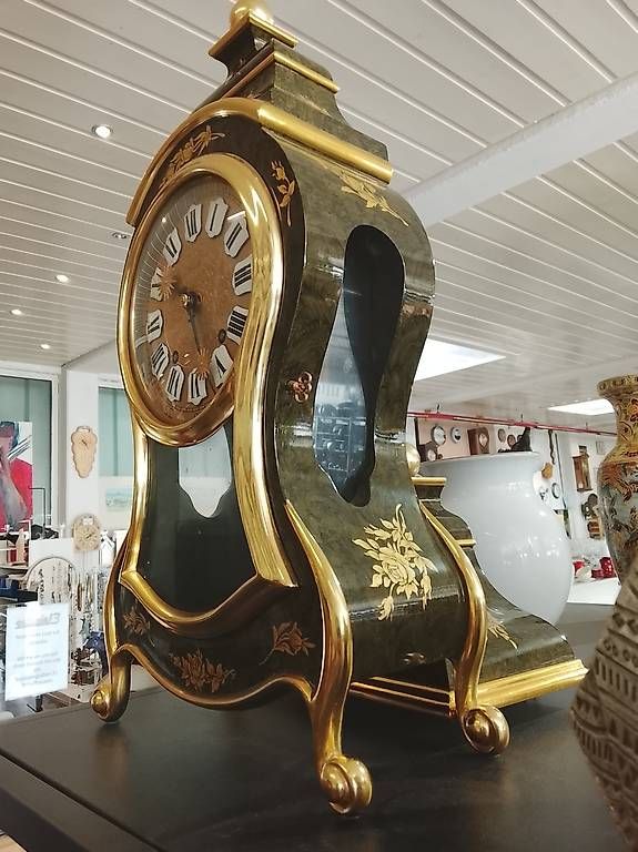 Zenith Orologi: Pendule Zenith in Grün mit Schlag – Usato da Neuhausen am Rheinfall venduto da galleria13 3