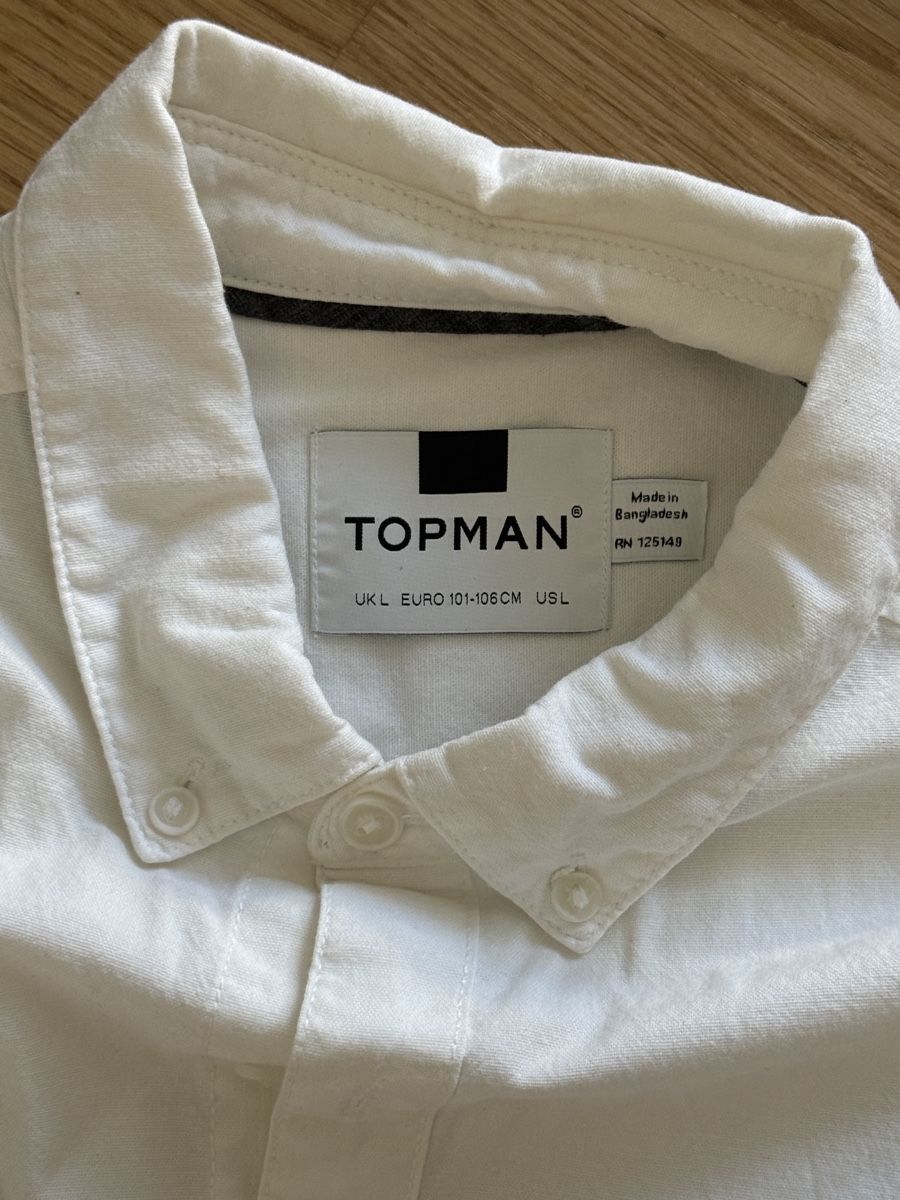 Camicie: Chemise blanche homme Topman manches courtes taille L coupe – Usato da Gland venduto da adelaide_4 1