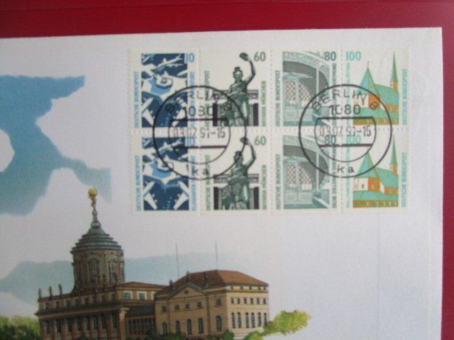 Tutti i francobolli: Ersttagsbrief  DDR 1991 Berlin mit Postwertzeichen 5 DM – Nuovo e nell'imballaggio originale da Luzern venduto da Horoskop1 1