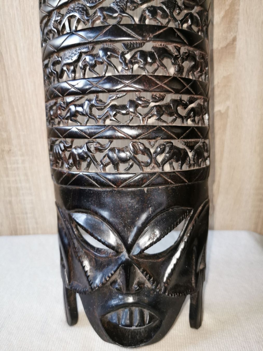 Internationale Kunst: Ebenholzmaske aus Ghana – Neu (gemäss Beschreibung) aus Schlieren von vlalif 1