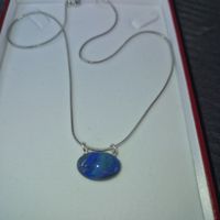 collier opale noire bleu australienne