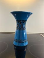 Vase Keramik türkis geometr. Muster ev. Bitossi Italien 60er