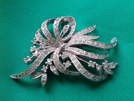 Vintage PANETTA NEW YORK Strass Brosche, ca 1950