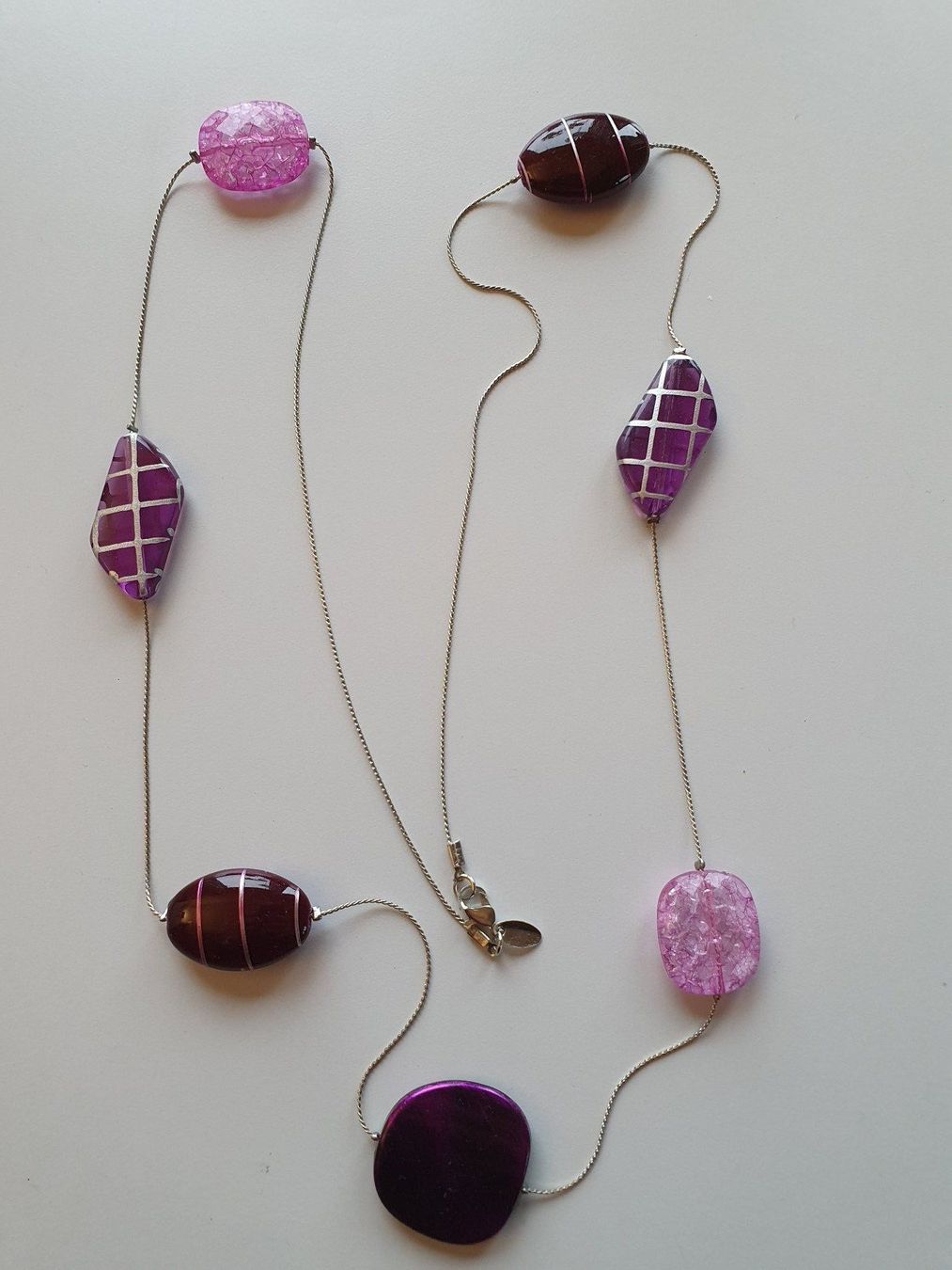 Catenine: Kette, Ring, Ohrringe lila, silber, Modeschmuck – Usato da Heinrichswil venduto da sabi2809 1