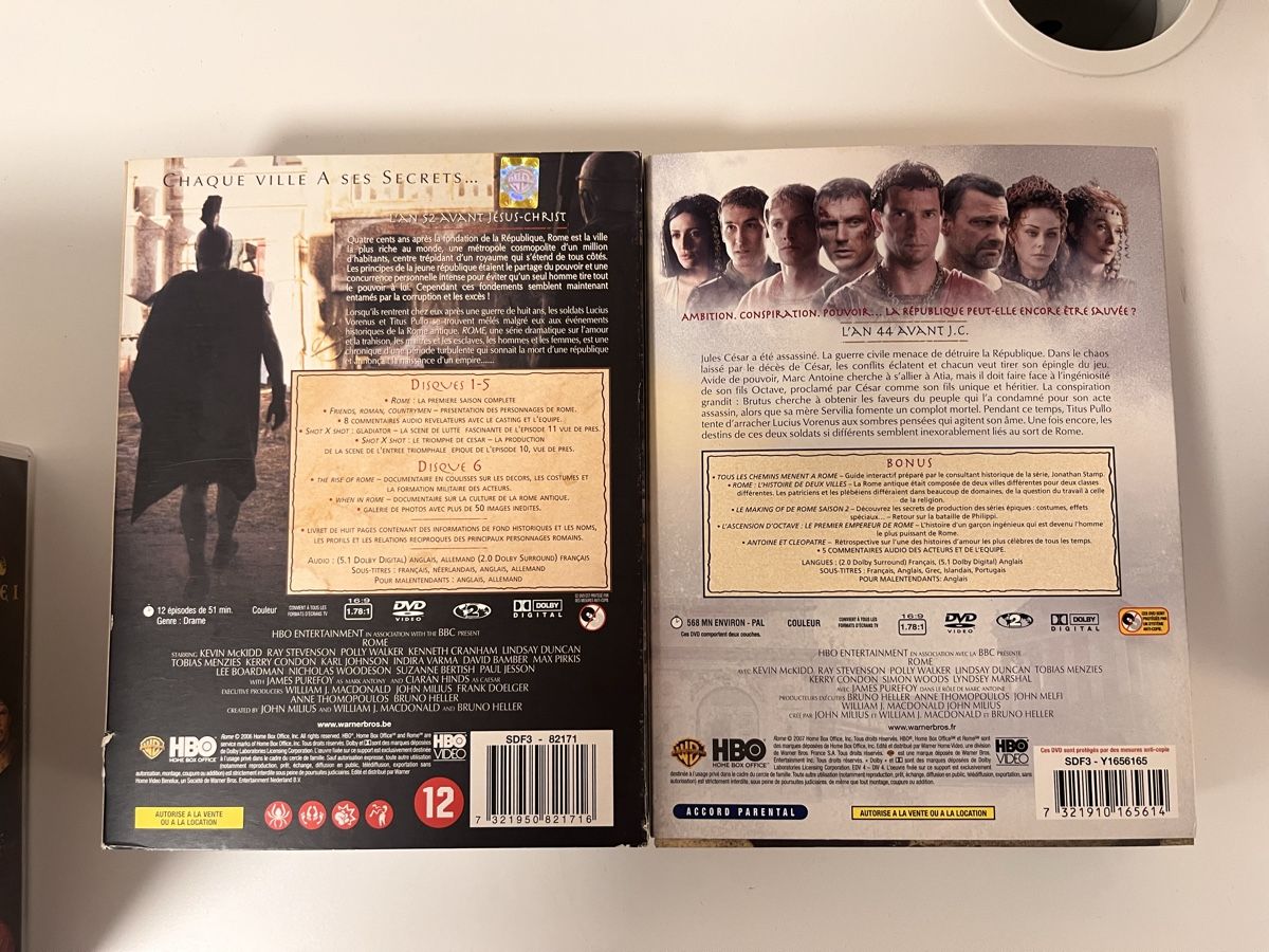 Tutti i DVDs: Rome, saison 1 et 2, DVD, collection - état neuf – Usato da Payerne venduto da chado1234 1