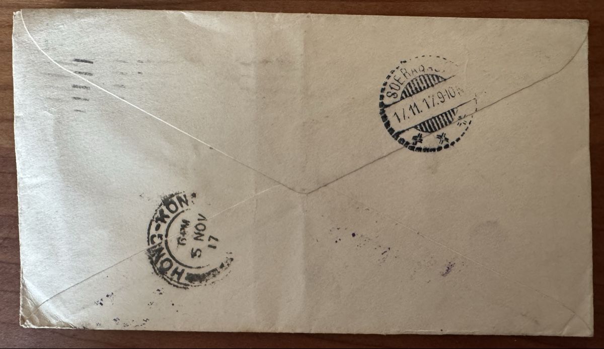 Tous les timbres: RARE Postgeschichte 1917: New York via Hongkong nach Java – D'occasion à Stadel par bewinshop 1