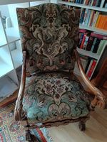 Schöner Neo-Renaissance Sessel mit Gobelin-Bezug