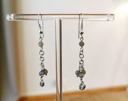 Boucles d'oreilles Ag 925 et Labradorite