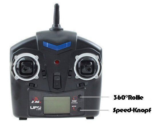 RC Modellbau: Mini 3D Quadrocopter UFO, RTF-Komplettset von UDIRC – Neu und originalverpackt aus Entlebuch von Hebu 4