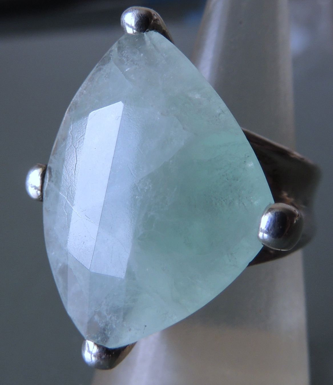 Anelli: Fluorit Silber 925 Fingerring Gr. 54 – Usato da Waldenburg venduto da schaller707