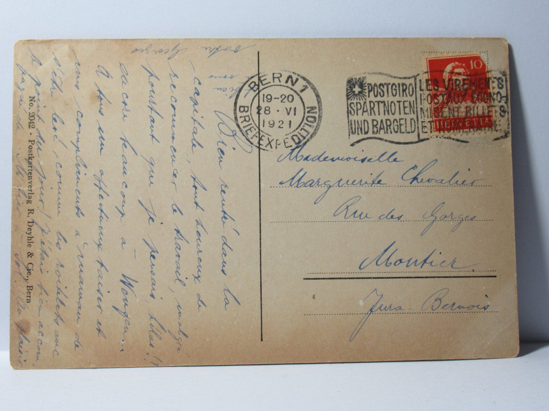 Cartes postales: Bern , Denkmal Adrian von Bubenberg 1921 – D'occasion à Grenchen par Bluemchen1900 1
